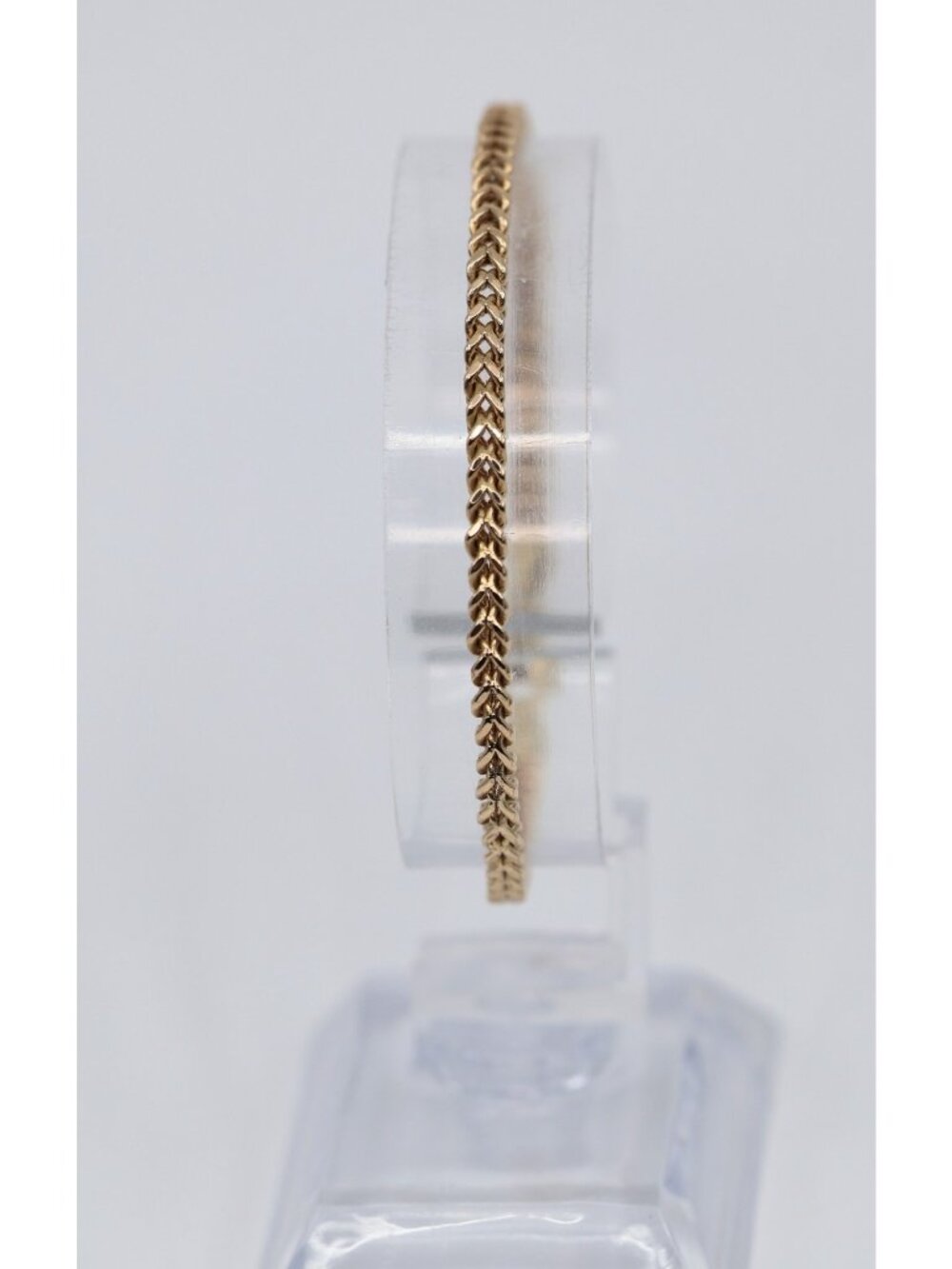 Beautiful 10K Karat Solid Yellow Gold Designer Franco Link Bracelet - 7" Length - Picture 4 of 13